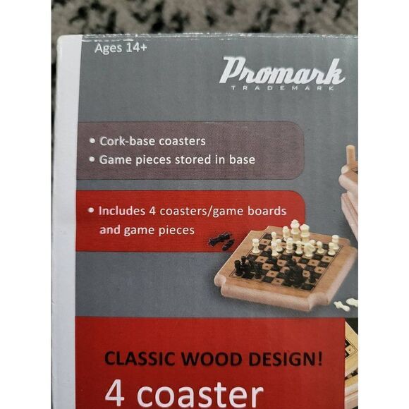 NWT Promark wooden Coaster Game Set - Picture 3 of 4